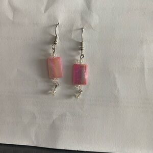 Elegant Pink Dangle Earrings
